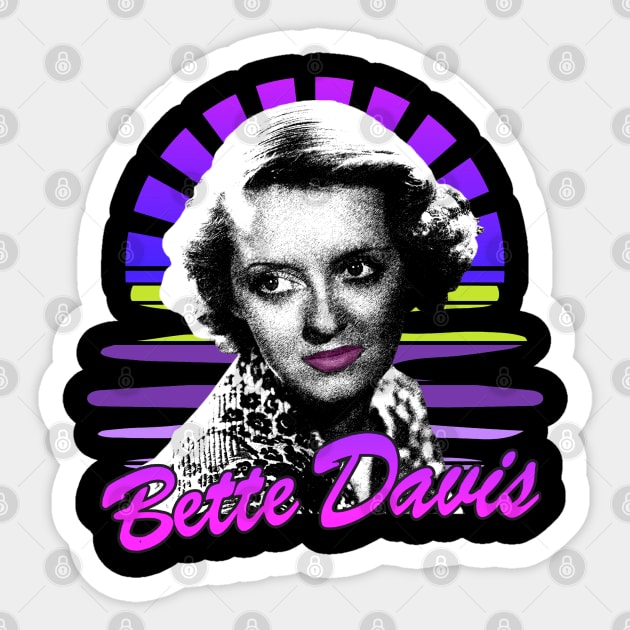 Bette davis / Sunset retro 80s Sticker by gulymaiden